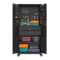 AECOJOY 71" Metal Garage Storage Cabinet with Drawers and Wheel