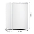KNDKO 3.2cu.ft Upright Freezer, Compact Freezer with Removable Shelves, Adjustable Thermostat for Home/Kitchen/Office, SILVER
