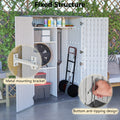 AECOJOY 61.6 Cu.ft Outdoor Resin Storage Shed with Easy Lift Hinges & Adjustable Divider