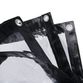 Clear Outdoor Clear PVC Tarp Curtain, Waterproof, Tear - Resistant, 8x16ft for Patios, Decks, Balconies, and Commercial Use