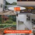 50,000 BTU Propane Patio Heater, Standing Stainless Steel Outdoor Heater with Wheels, Triple Protection, CSA Certified for Deck & Commercial