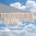 Tangkula 7Ft Patio Umbrella with Fringe for Deck Backyard Poolside