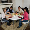 Lifetime 48 in Round Fold - in - Half Table, Indoor/Outdoor Essential, White Granite (280064)