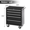 5-Drawer Rolling Tool Chest Tool Storage Cabinet with Wheels Tool Organizer Box