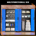 SOLAURA 71" Metal Garage Storage Cabinet with Locking Doors and Adjustable Shelves for Home, Office(Black)