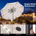 Tangkula 9 FT Solar Patio Umbrella with Base Included
