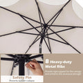 Tangkula 9 FT Solar Patio Umbrella with Base Included