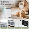 32 Pints 2000 Sq.ft Basement Dehumidifier with Drain Hose, 24H Timer & 3 - Color Indicator, Quiet Portable Dehumidifier for Home, Bedroom, Bathroom