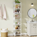 Tribesigns 78.7 in Tall Narrow Bookshelf, Freestanding 7 - Tier Bookcase, Skinny Corner Storage Organizer for Home Office