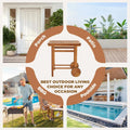 AECOJOY Acacia Wood Outdoor Dining Table for 4, Foldable Top Patio Table with Wheels