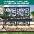 Accreate Decorative Wrought Privacy Screen - Easy Snap - Together Room Divider for Indoor/Outdoor Use, Breathable Wind - Resistant Partition with Anti - Tip Base (6x3.8ft)