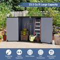 Tangkula 23.5 Cu.ft Outdoor Storage Box with Floor & Lockable Door
