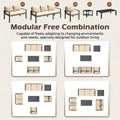 AECOJOY Metal Patio Furniture Set, 7 Seats Modern Outdoor Furniture with Deep Cushions