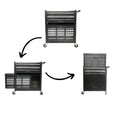 8 Drawer Large Capacity Rolling Toolbox, Detachable Cabinet Storage Tool Chest with Wheels, Tool Storage Cabinet with Lock for Workshop Garage
