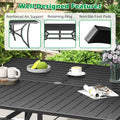 Tangkula 60" x 60" Metal Patio Dining Table for 8(60" x 60")