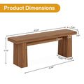 Fnova 48" Wooden Two - Person Backless Entryway Bench with Under - Bench Storage for Outdoor Garden, Living Room, Bedroom, Dining Room, Hallway