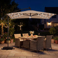 Tangkula 8x8 FT Solar Patio Umbrella with Base Included