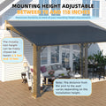 AECOJOY 16x10 Outdoor Hardtop Gazebo Adjustable Height (6.5-9.8Ft) Pergola for Patio
