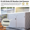 AECOJOY 61.6 Cu.ft Outdoor Resin Storage Shed with Easy Lift Hinges, Weatherproof Tall Unit with 4 Doors