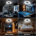 Cannonx 14 Low Profile Ceiling Fans with Lights and Remote, Modern Fandelier Ceiling Fan