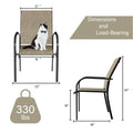 AECOJOY Patio Dining Chairs Set for 4, Stackable Textilene Patio Chairs
