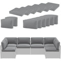 AECOJOY Outdoor Cushions for Patio Furniture 14PCS Outdoor Cushion Covers Replacement Washable with Zipper