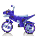 Xuanlur Kids Ride on Dinosaur Tricycle, Toddlers Kid Trike with Wide Flash Wheels, Anti - Slip Pedals, Rear Basket, Music & LED Lights, Toddler Bike