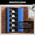 SOLAURA 71" Metal Garage Storage Cabinet with Locking Doors and Adjustable Shelves for Home, Office(Black)
