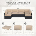 AECOJOY Outdoor Cushions for Patio Furniture 14PCS Outdoor Cushion Covers Replacement Washable with Zipper