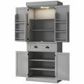 Spaco 17-Tier Kitchen Small Pantry Cabinet with 2 Doors and 6 Adjustable Shelves, Cabinet Pantry, Freestanding 5-Tier Shelving Pantries