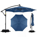 Tangkula 10ft Solar Patio Umbrella with Base Included