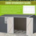 AECOJOY 12x8 Ft Outdoor Storage Shed, XL Heavy-Duty Steel Building with Window