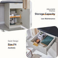60 - Inch Contemporary Executive Desk - Wooden Home Office & Fluted Computer Desk