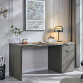 60 - Inch Contemporary Executive Desk - Wooden Home Office & Fluted Computer Desk