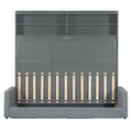 Queen Murphy Bed with Sofa - 2 - in - 1 Design, Storage Solutions & Dual - Piston Mechanism
