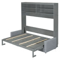Queen Murphy Bed with Sofa - 2 - in - 1 Design, Storage Solutions & Dual - Piston Mechanism