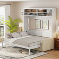 Queen Murphy Bed with Sofa - 2 - in - 1 Design, Storage Solutions & Dual - Piston Mechanism
