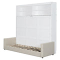 Queen Murphy Bed with Sofa - 2 - in - 1 Design, Storage Solutions & Dual - Piston Mechanism