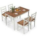 Costway 5-Piece Solid Wood Dining Set for Kitchen