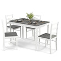Costway 5-Piece Solid Wood Dining Set for Kitchen