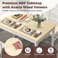 Costway 5-Piece Solid Wood Dining Set for Kitchen
