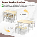 Costway 5-Piece Solid Wood Dining Set for Kitchen