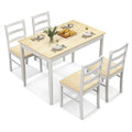 Costway 5-Piece Solid Wood Dining Set for Kitchen