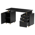 Contemporary Executive Floating Desk with 3 Drawers and Stylish Work Surface