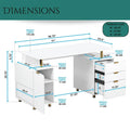 Contemporary Executive Floating Desk with 3 Drawers and Stylish Work Surface