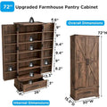72 - Inch Tall Farmhouse Kitchen Pantry Cabinet - Stylish Storage Cupboard