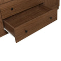 Freestanding 4 - Door Wardrobe Armoire with 2 Drawers and Hanging Rods for Clothes Storage