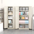 SOLAURA 71" Metal Garage Storage Cabinet with Locking Doors and Adjustable Shelves for Home, Office(Black)