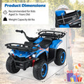 24V Kids ATV Ride On Quad, Electric 4 Wheeler Toy with 5Mph Max Speed, LED Headlights, Music, Front & Rear Storage for Boys Girls