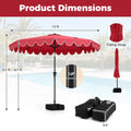 Tangkula 10 FT Patio Umbrella with Base Included with 2 Sandbags